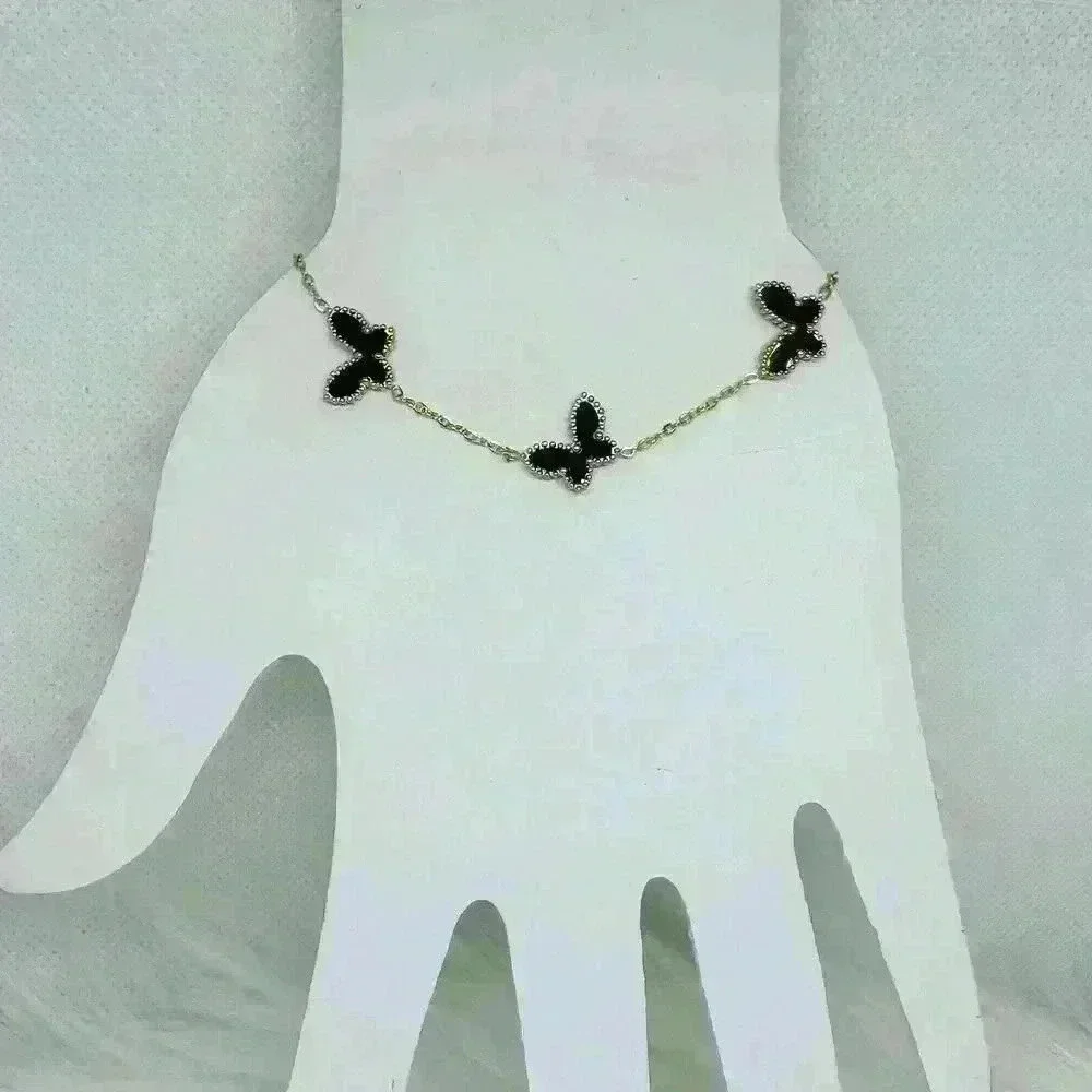 Butterfly Buttercup Bracelet in Black